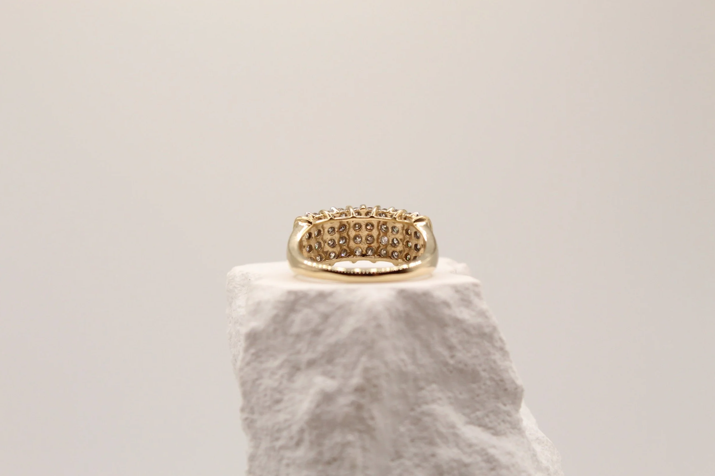 Two-Tone Diamond Row Ring