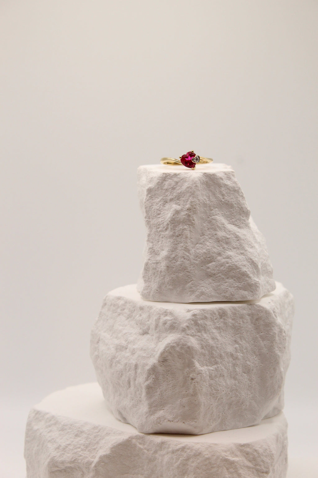 Heart Stone Silver Ring