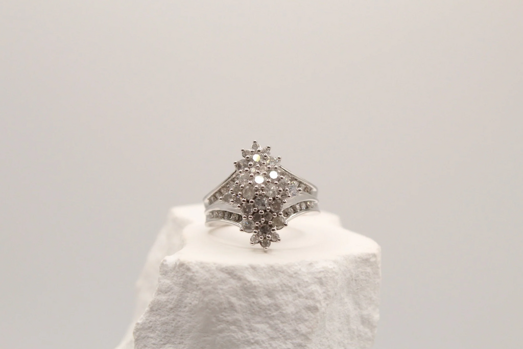 Radiant Cluster Silver Ring
