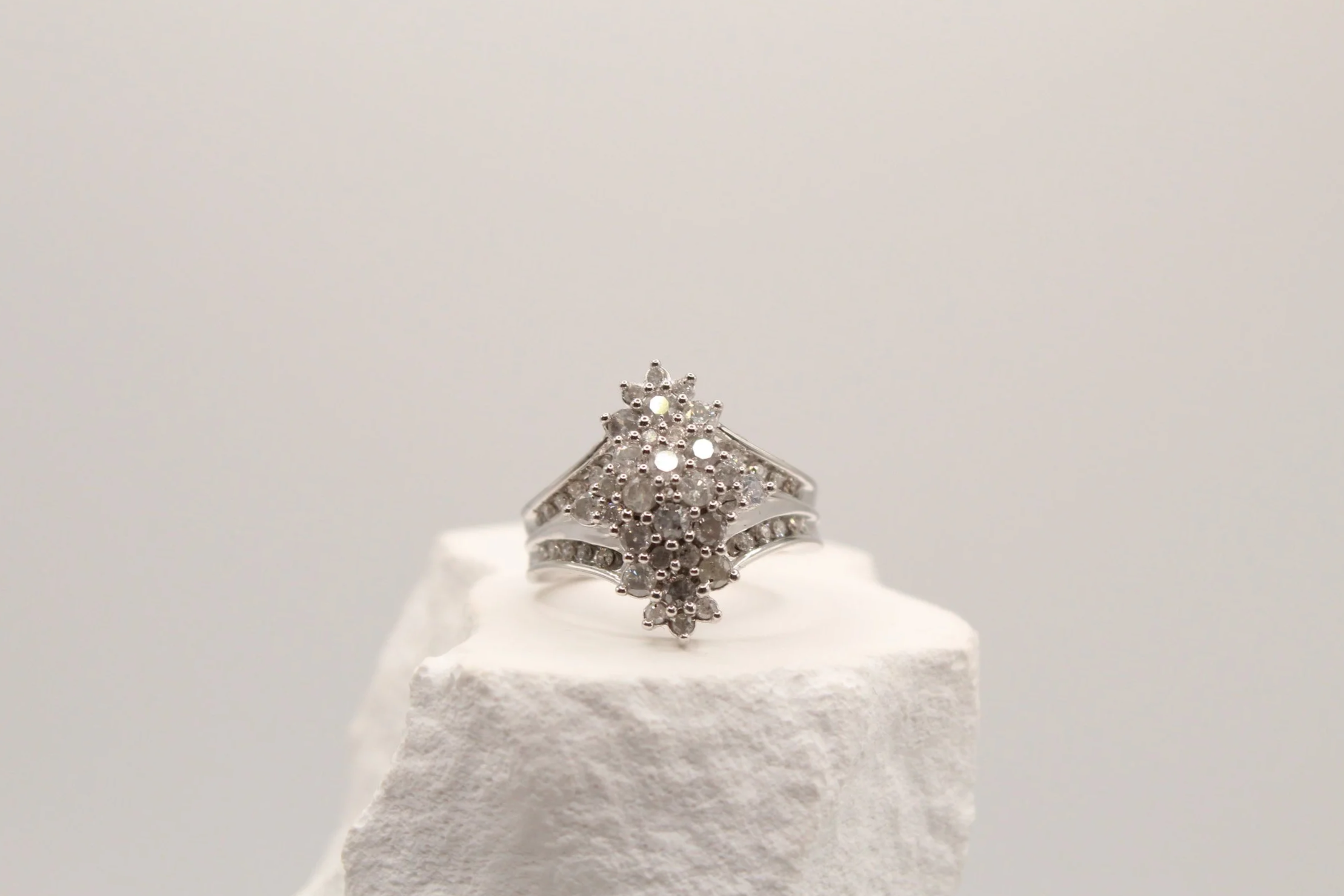 Radiant Cluster Silver Ring