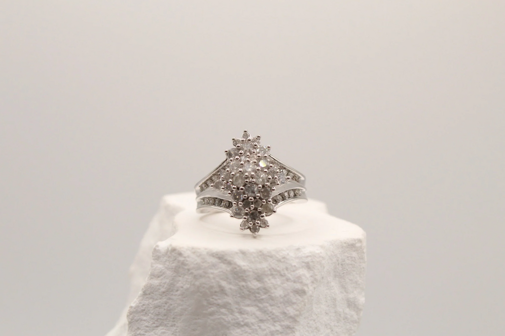 Radiant Cluster Silver Ring