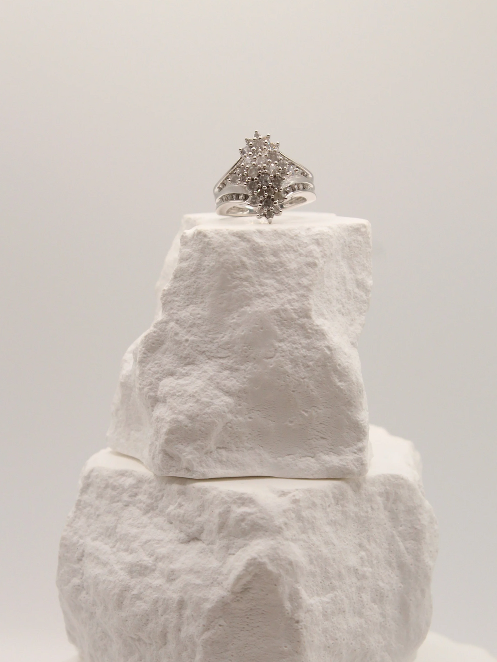 Radiant Cluster Silver Ring