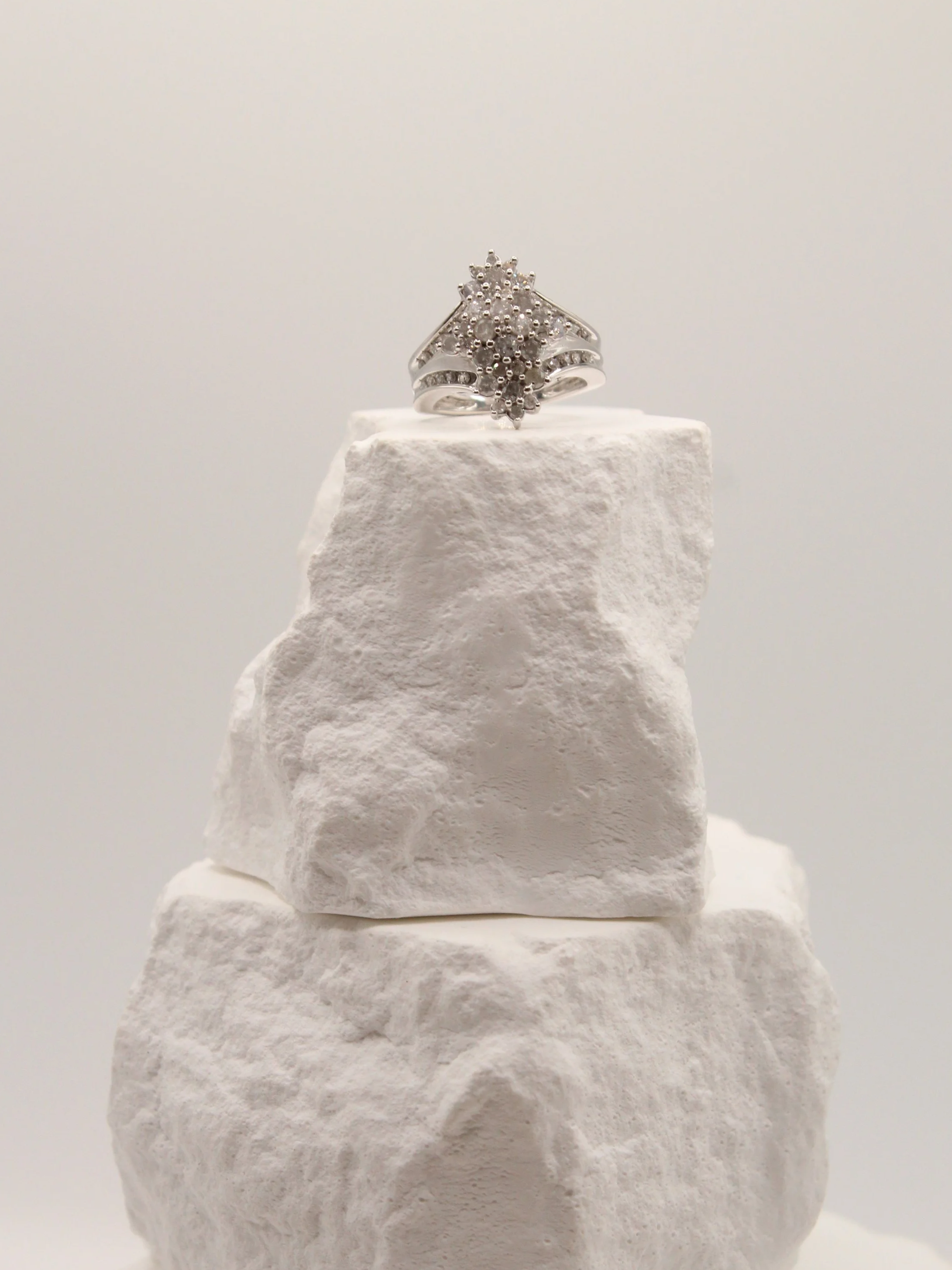 Radiant Cluster Silver Ring