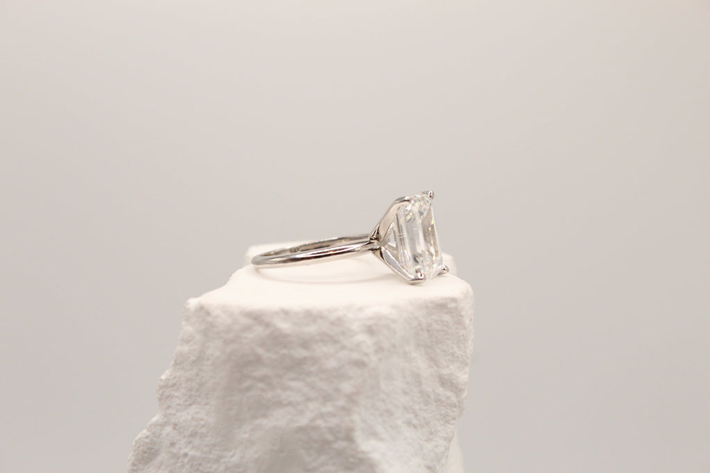 Emerald Cut Solitaire Ring