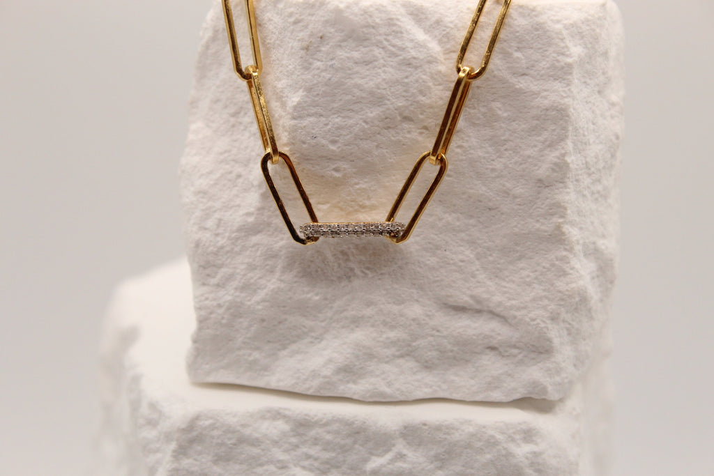 Modern Link Diamond Bracelet