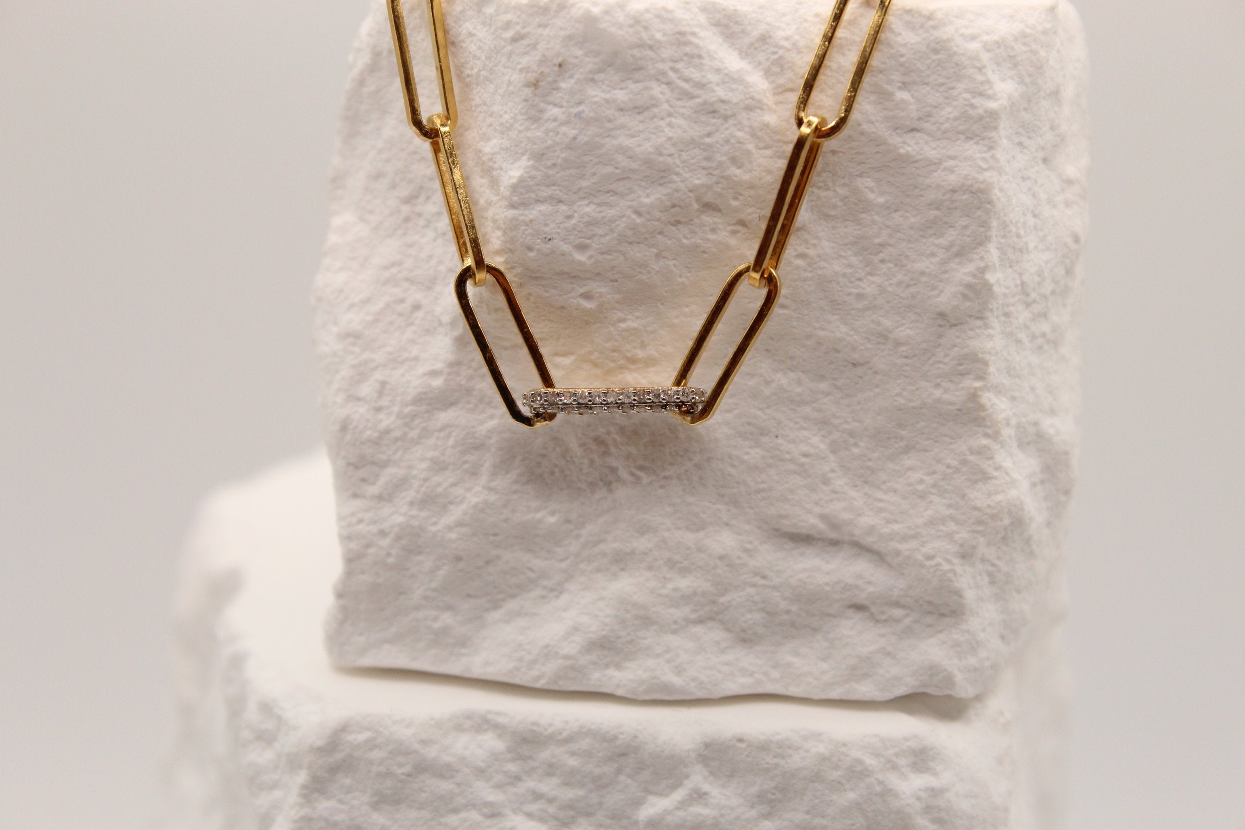 Modern Link Diamond Bracelet
