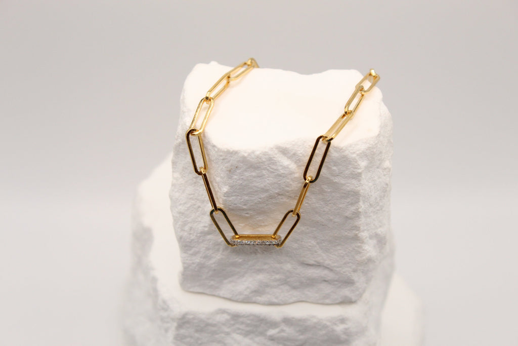 Modern Link Diamond Bracelet