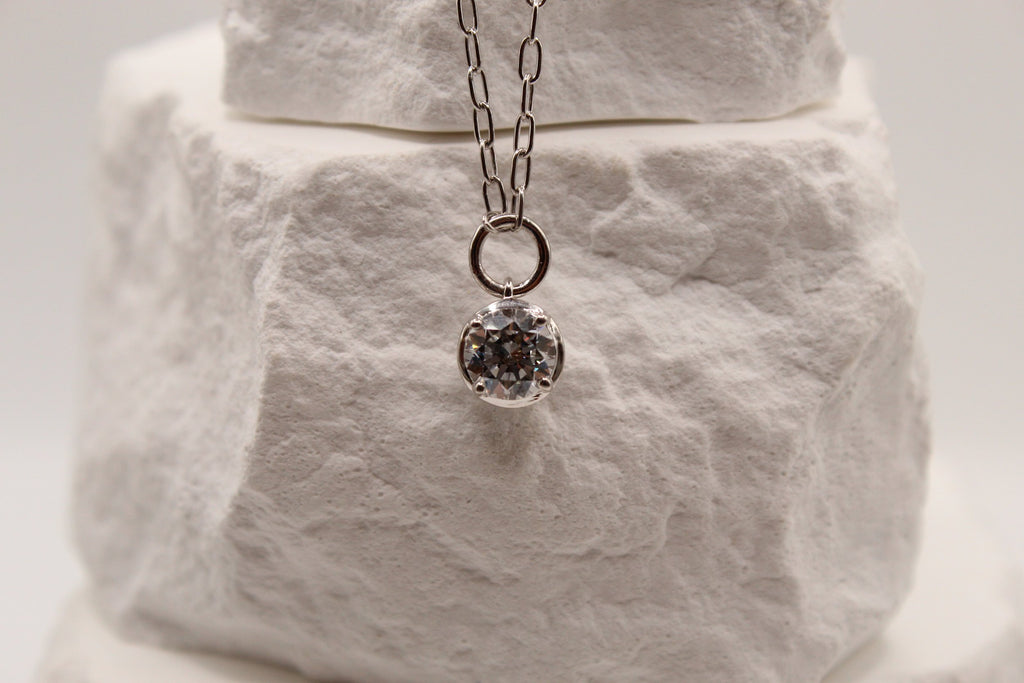 Classic Solitaire Lab Diamond Necklace