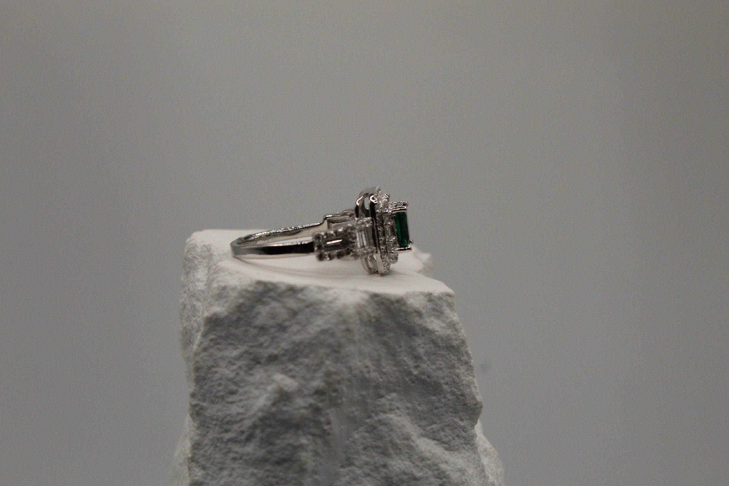 Emerald Royale Halo Ring
