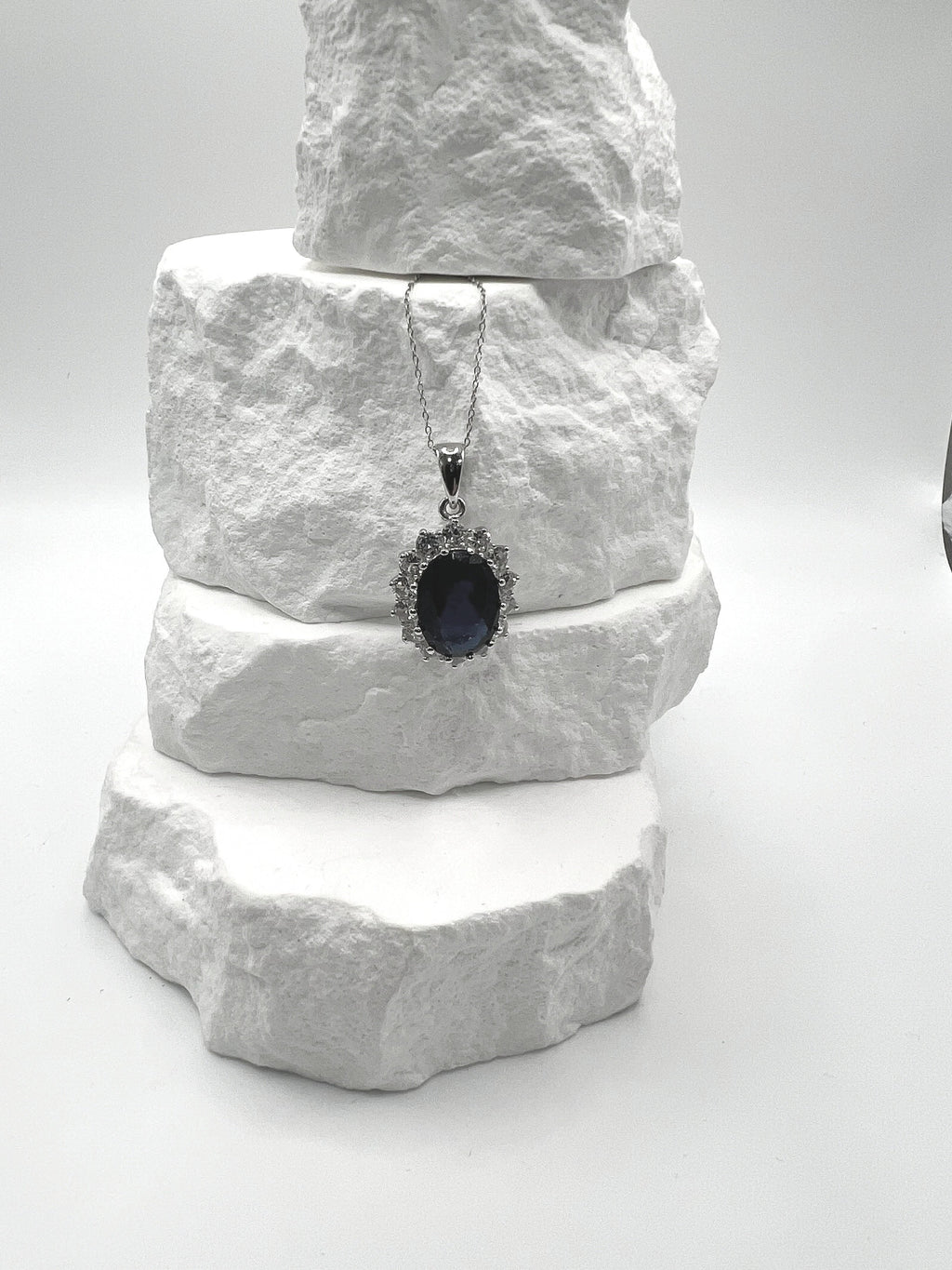 Blue Velvet Pendant Necklace