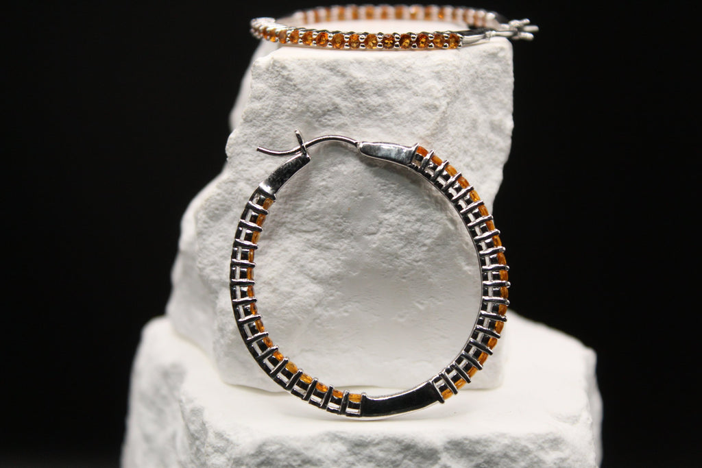 Citrine Hoop Earrings