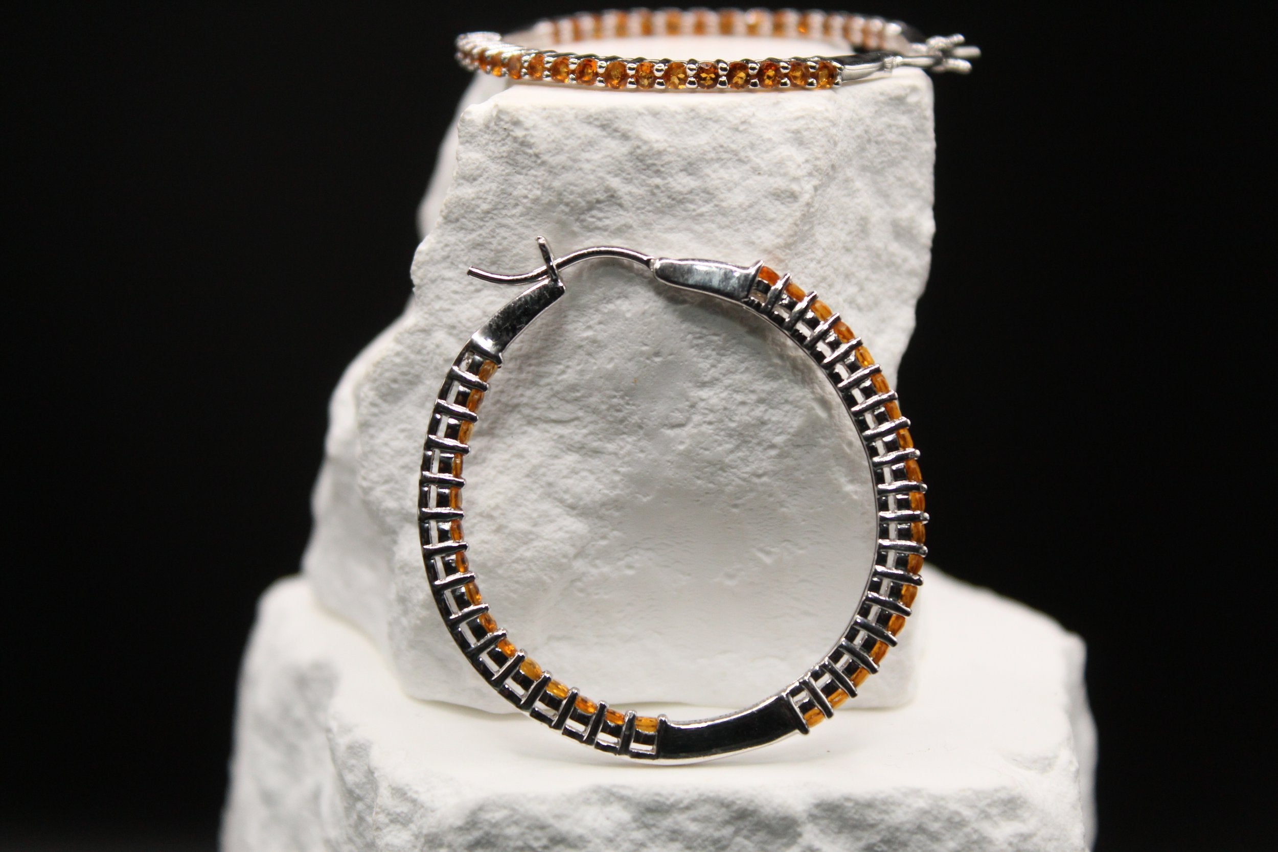 Citrine Hoop Earrings