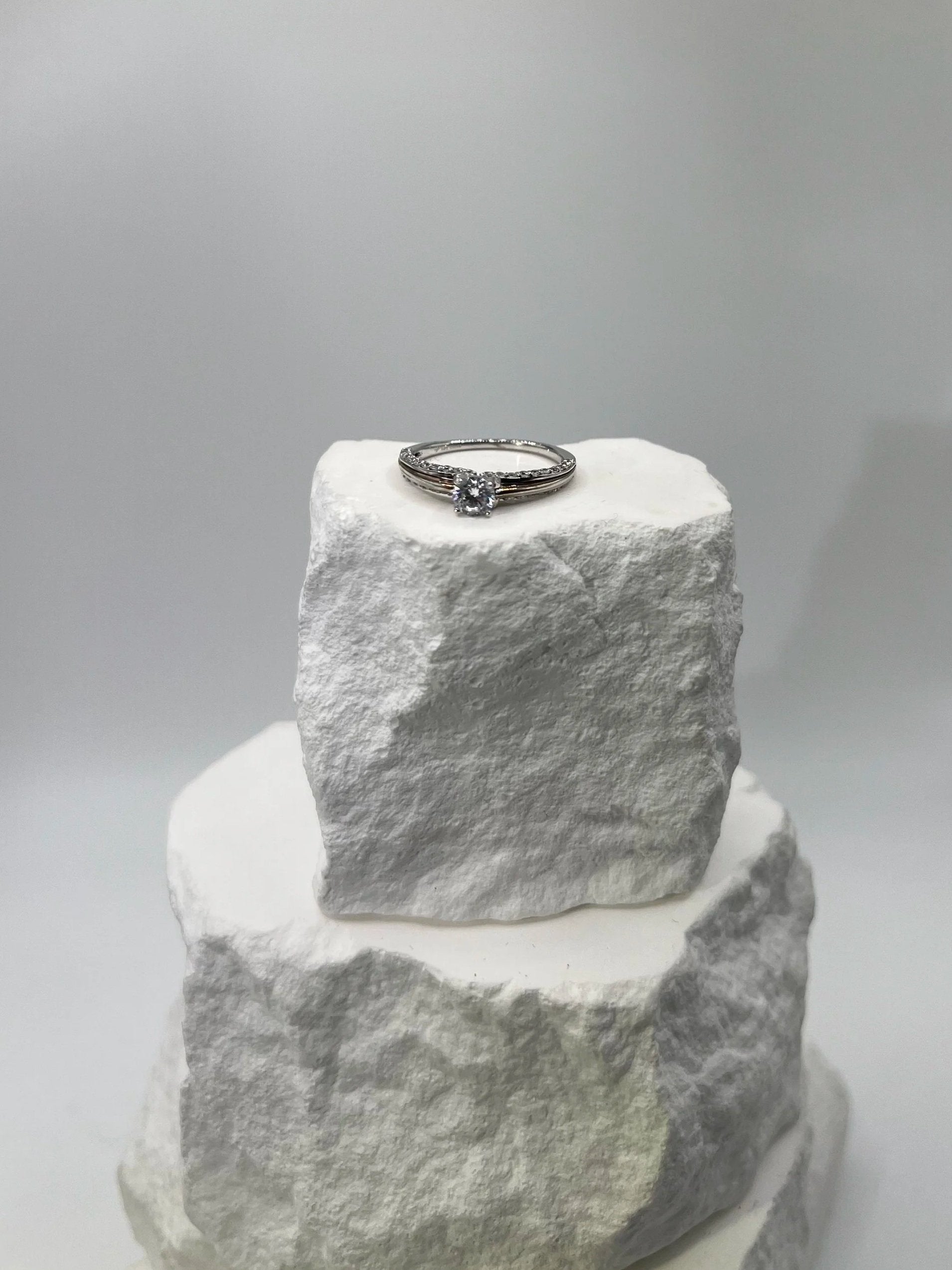 Silver Promise Solitaire Ring