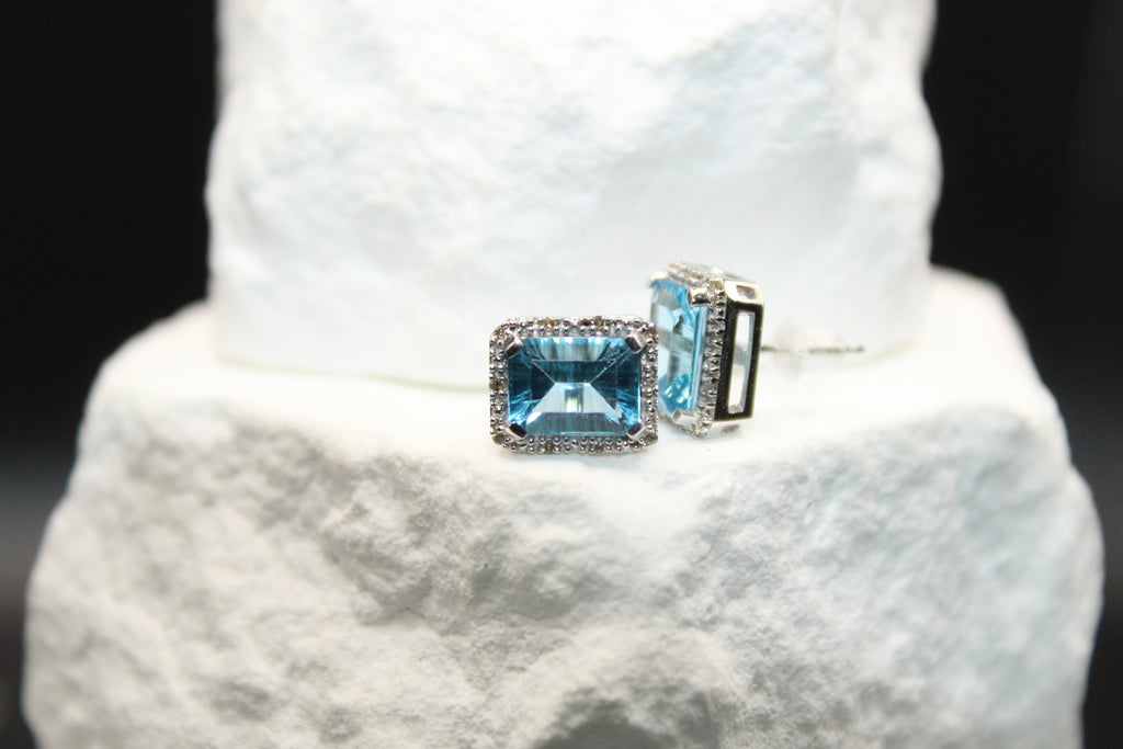 Ocean Radiance Blue Topaz Earrings