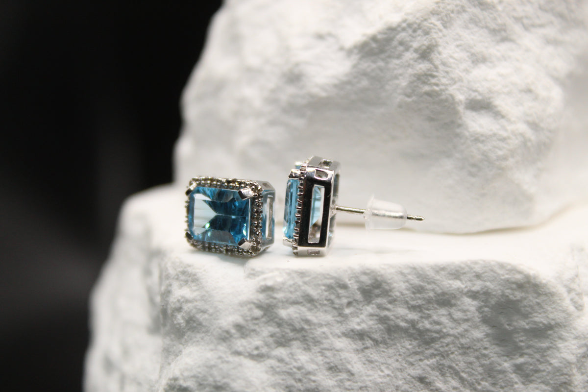 Ocean Radiance Blue Topaz Earrings