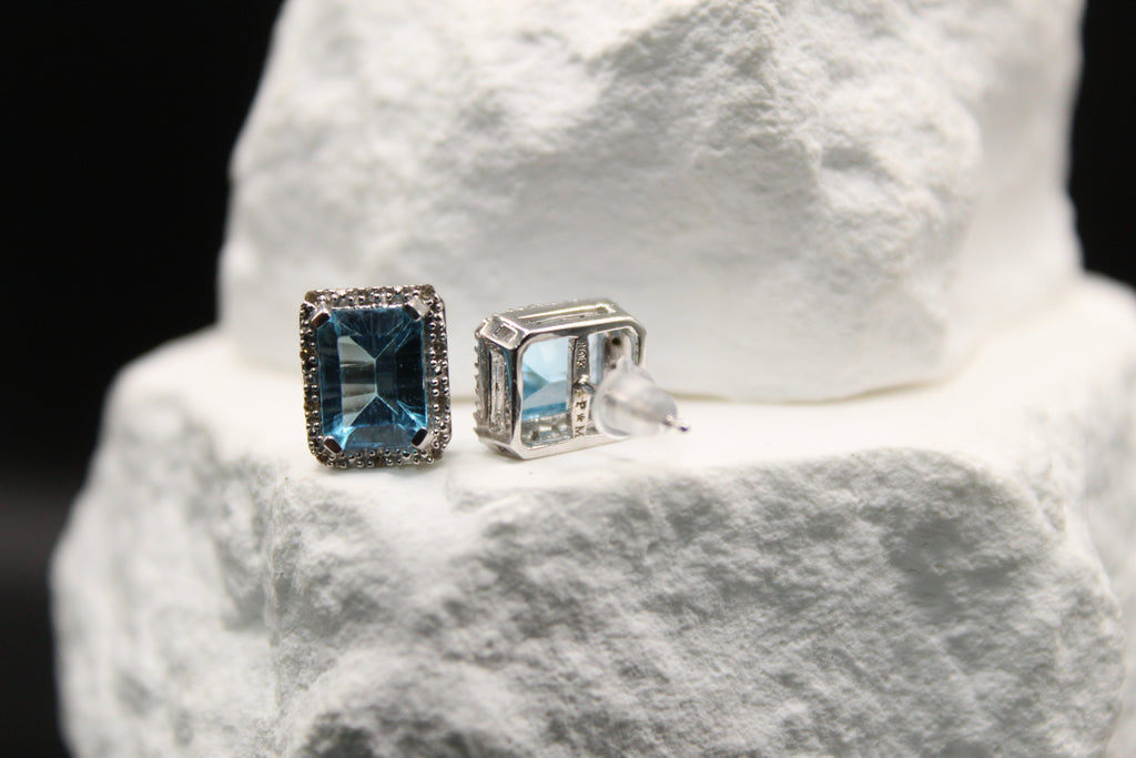 Ocean Radiance Blue Topaz Earrings