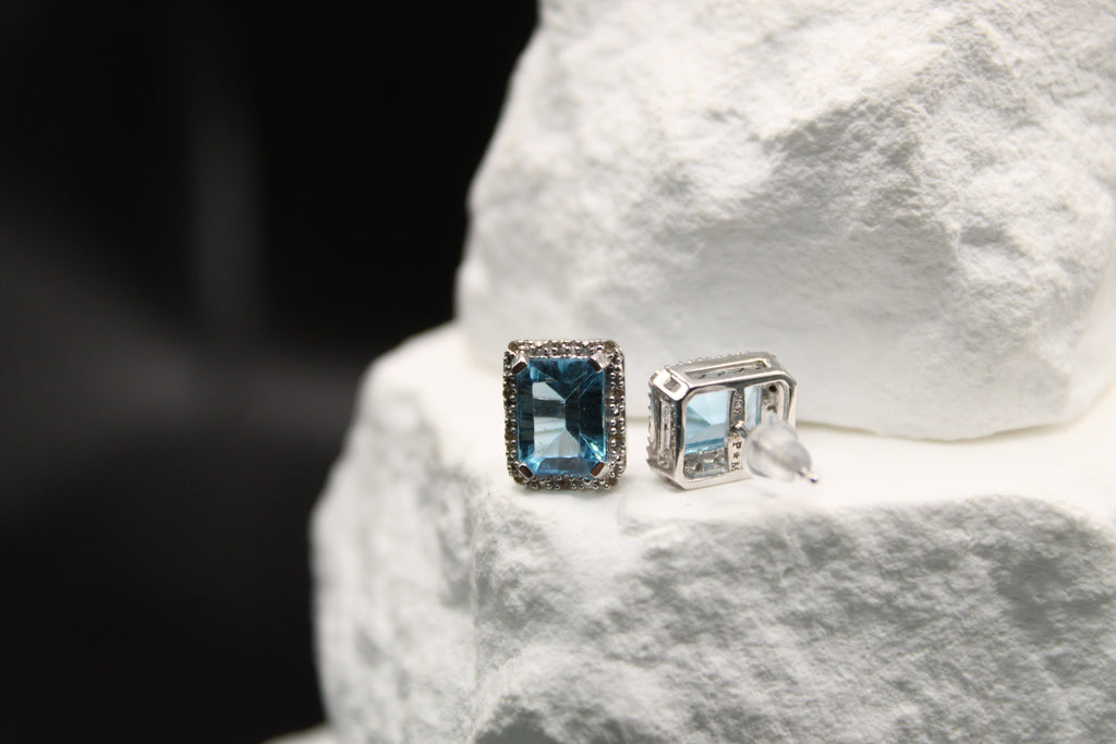 Ocean Radiance Blue Topaz Earrings