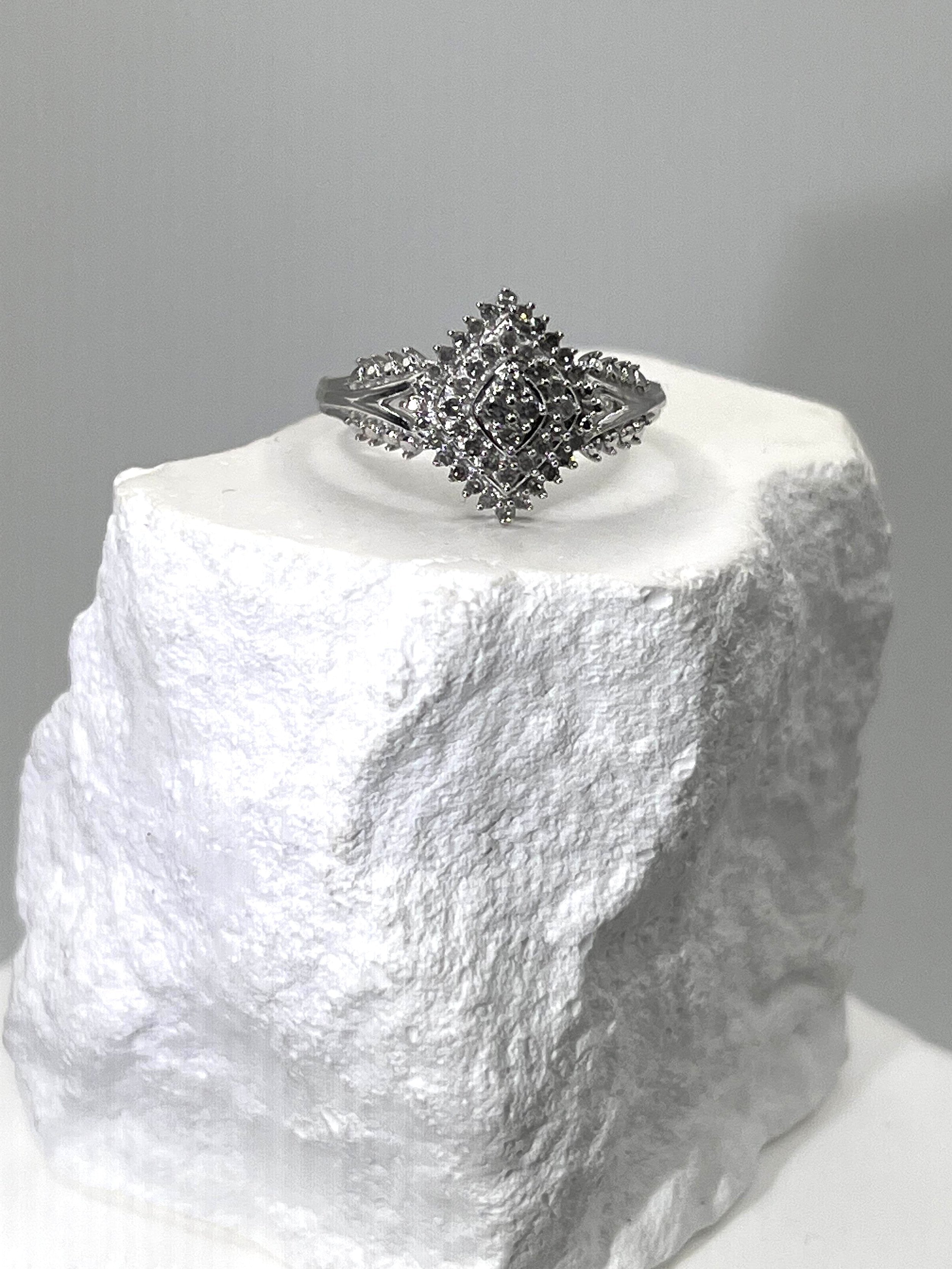Old Hollywood Diamond Cluster Ring