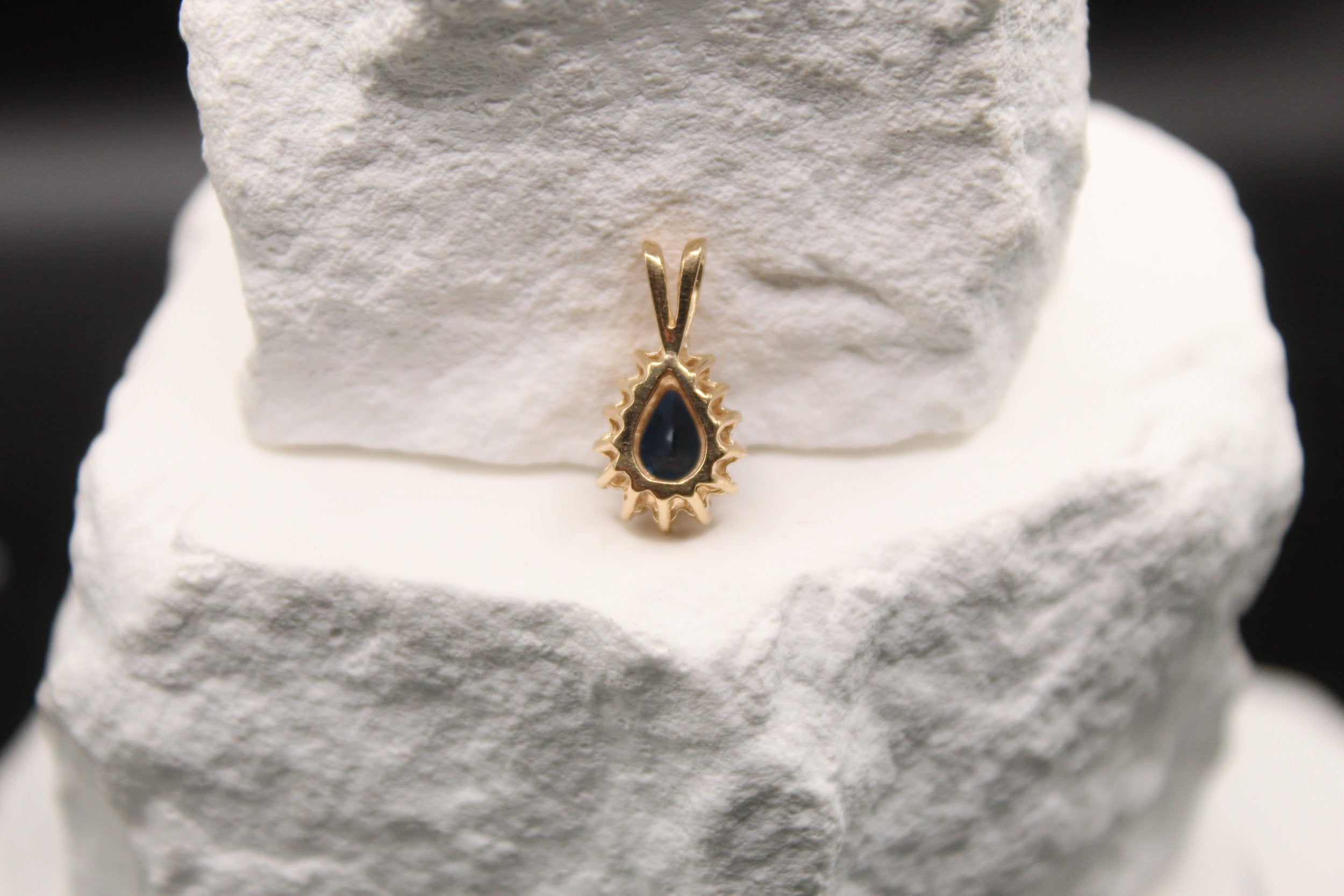 Royal Teardrop Topaz Diamond Pendant