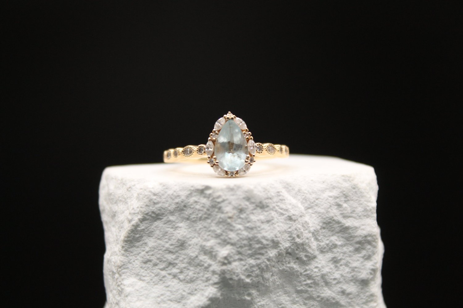 Ocean Grace Aquamarine Diamond Ring