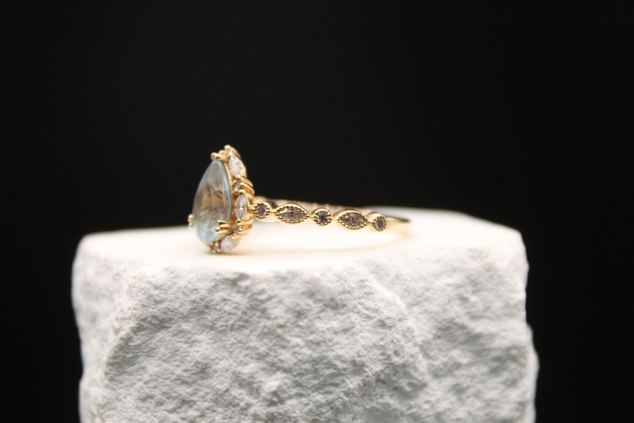Ocean Grace Aquamarine Diamond Ring