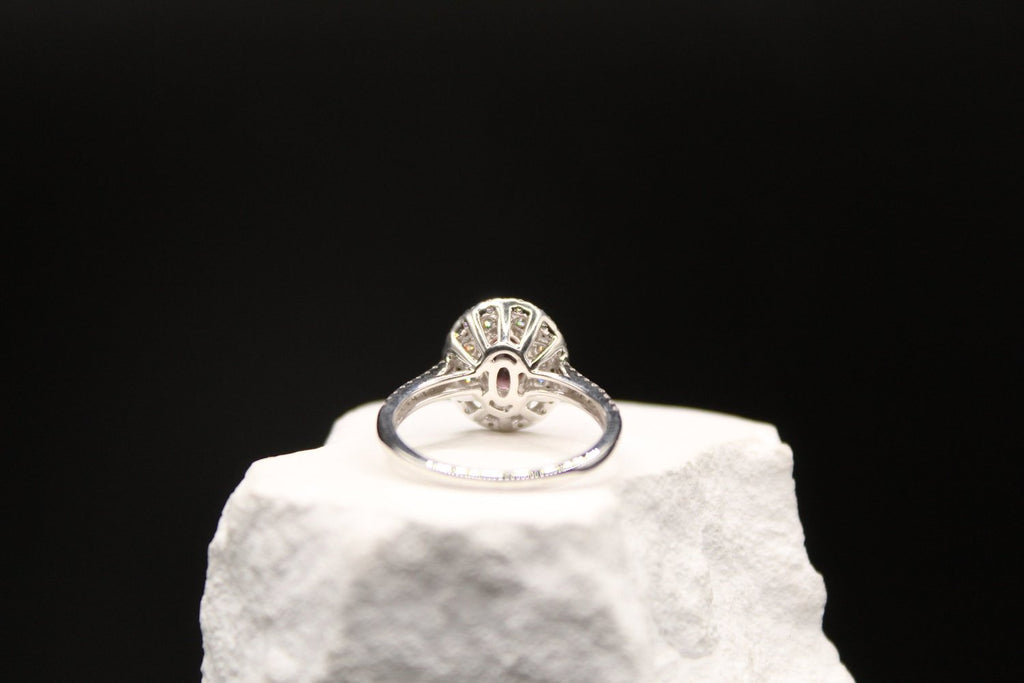 Tourmaline Diamond Halo Ring