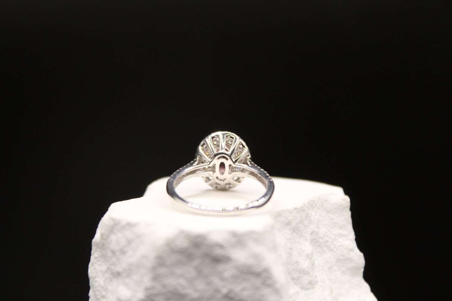Tourmaline Diamond Halo Ring