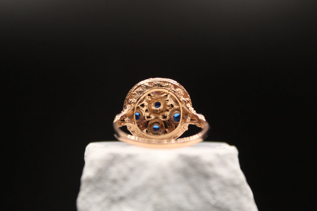 Celestial Blue Spinel Cluster Ring
