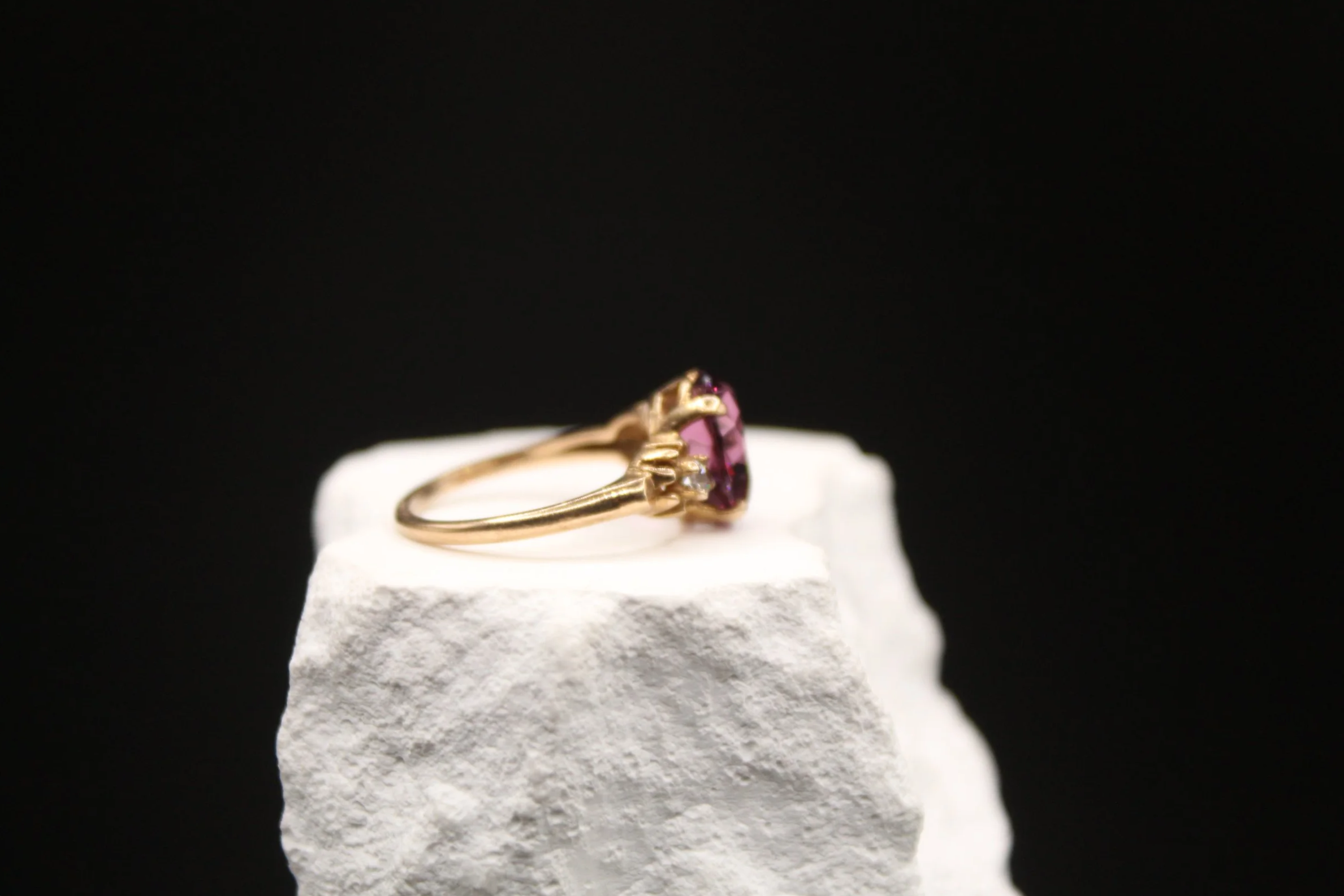 Vintage Amethyst Plum Romance Ring