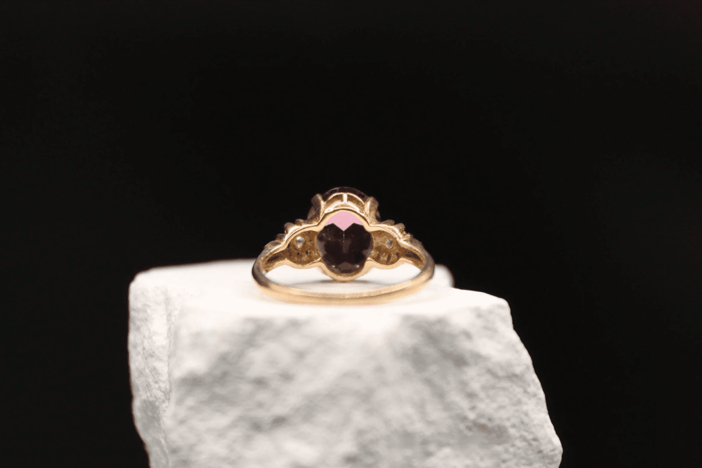 Vintage Amethyst Plum Romance Ring