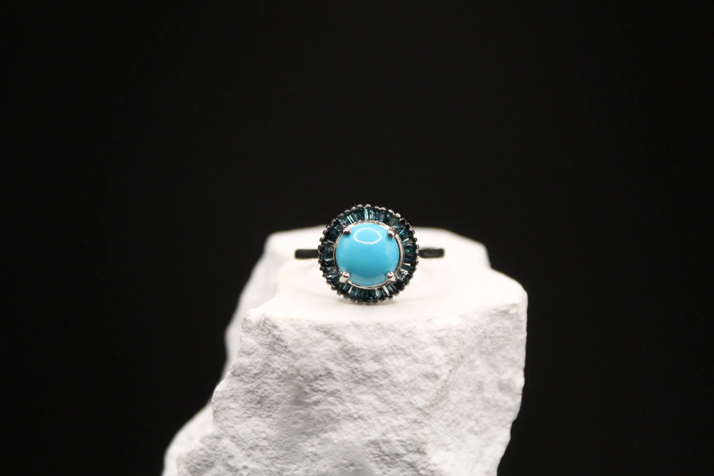 Aqua Night Turquoise Ring