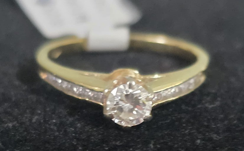 Classic 14K Diamond Solitaire Ring
