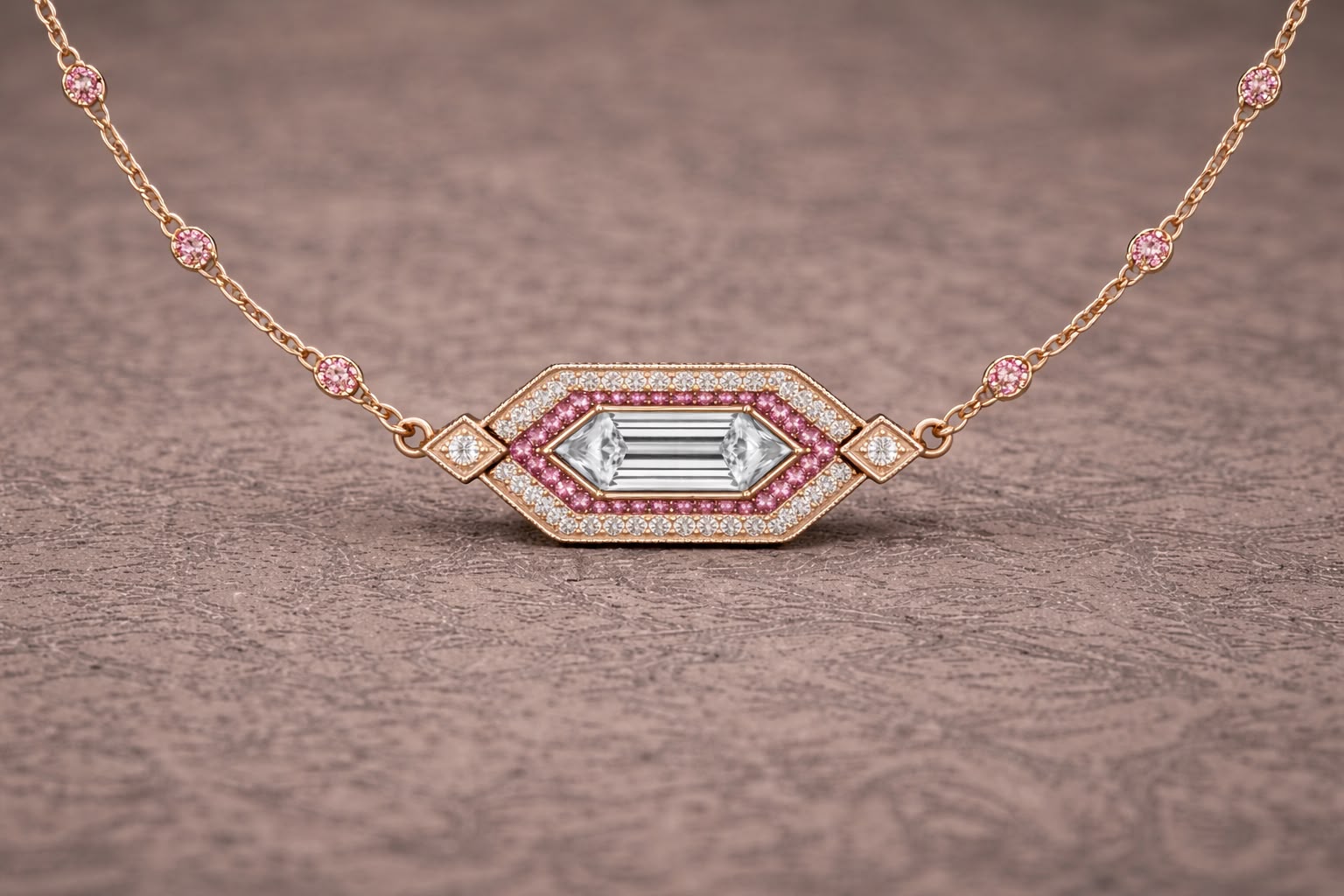 Pre-Order Rose Lumière Custom Lab Diamond Necklace