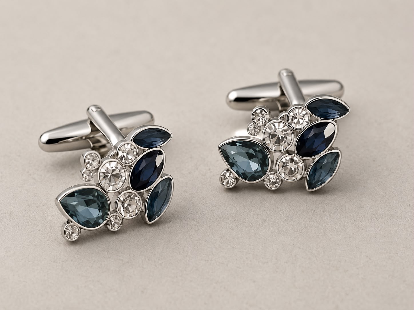 Pre-Order Azure Mosaic Natural Sapphire & Lab Diamond Cufflinks