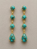 Pre-Order Azure Cascade Natural Turquoise Drop Earrings