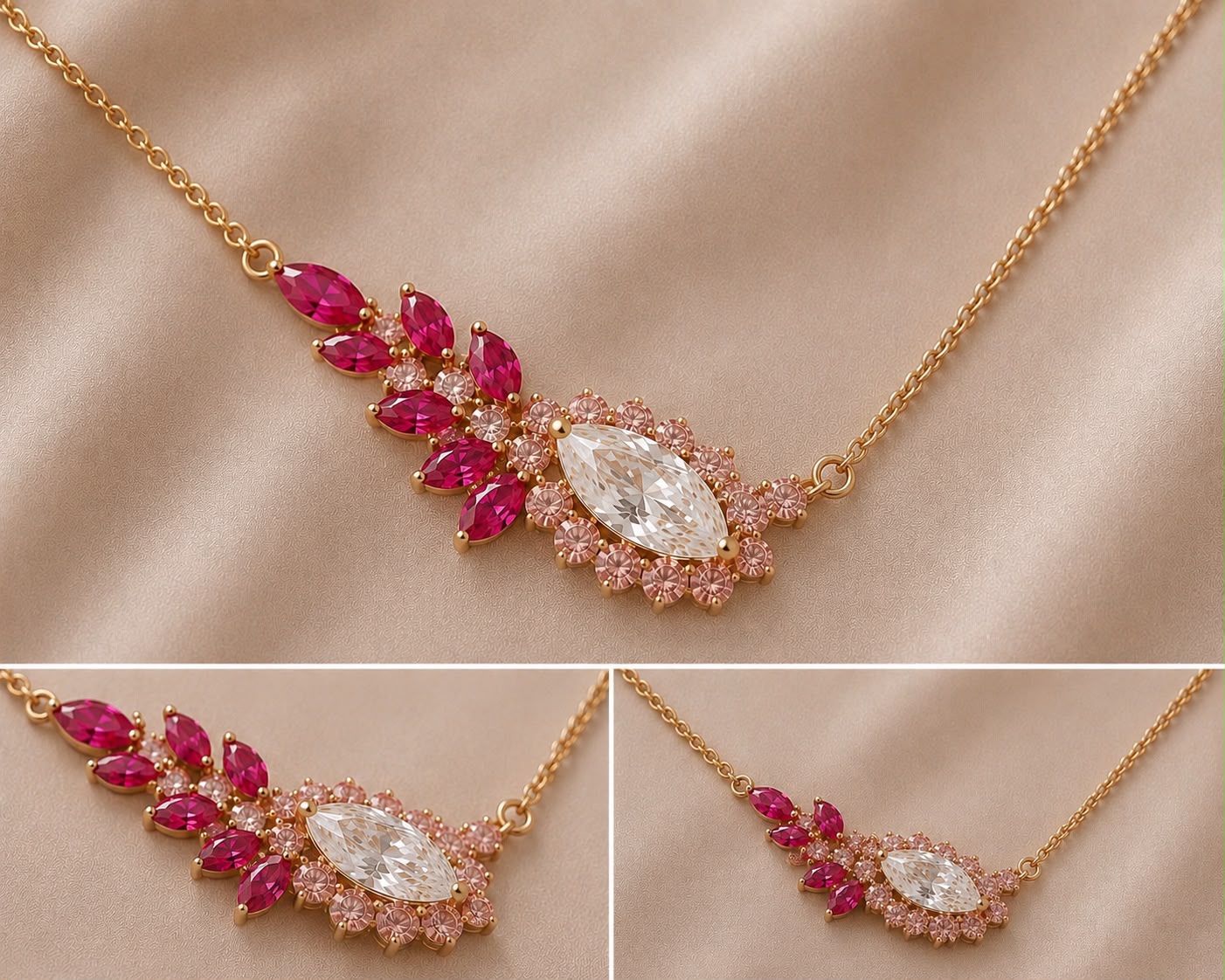 Pre-Order Ruby Bloom Lab Diamond & Natural Ruby Necklace