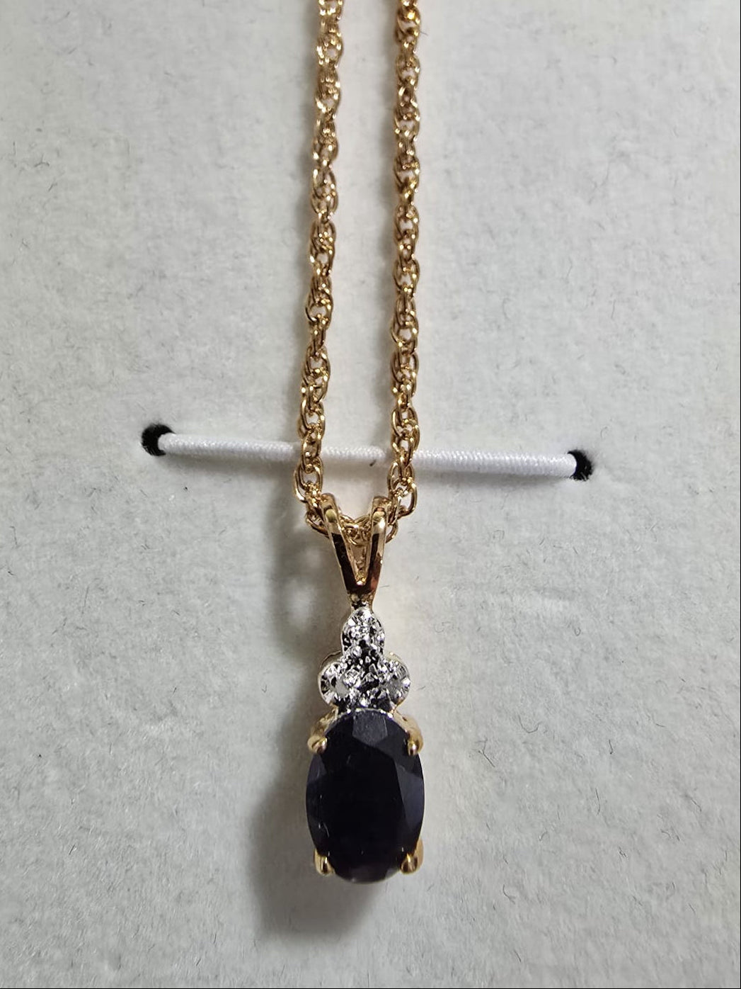 Midnight Sapphire Elegance Pendant Necklace